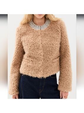 Cinq à Sept Christie Shearling Jacket Camel Large